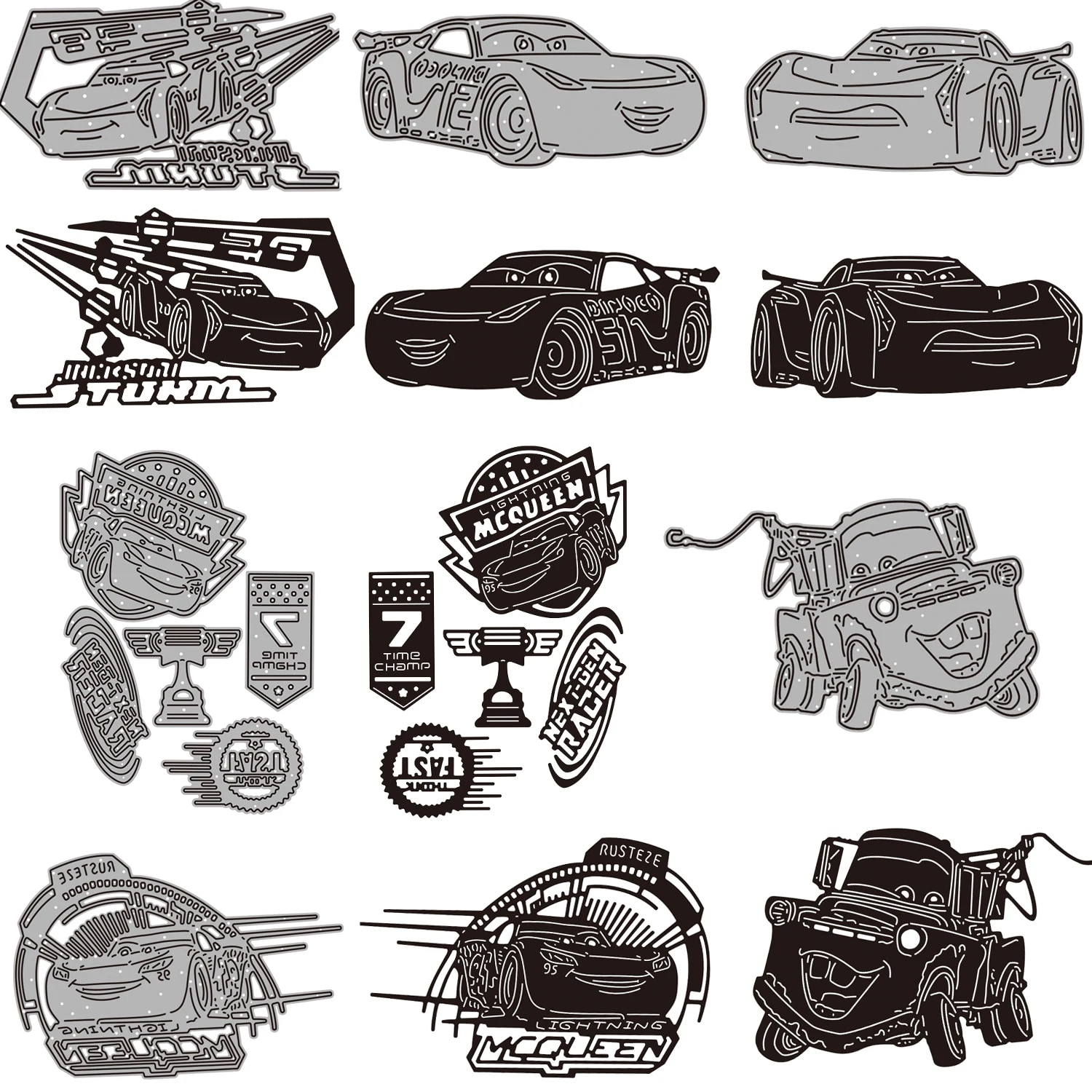 Disney pixar cars cutting dies lightning mcqueen embellishment mater cars die cuts for diy scrapbooking cards crafts new