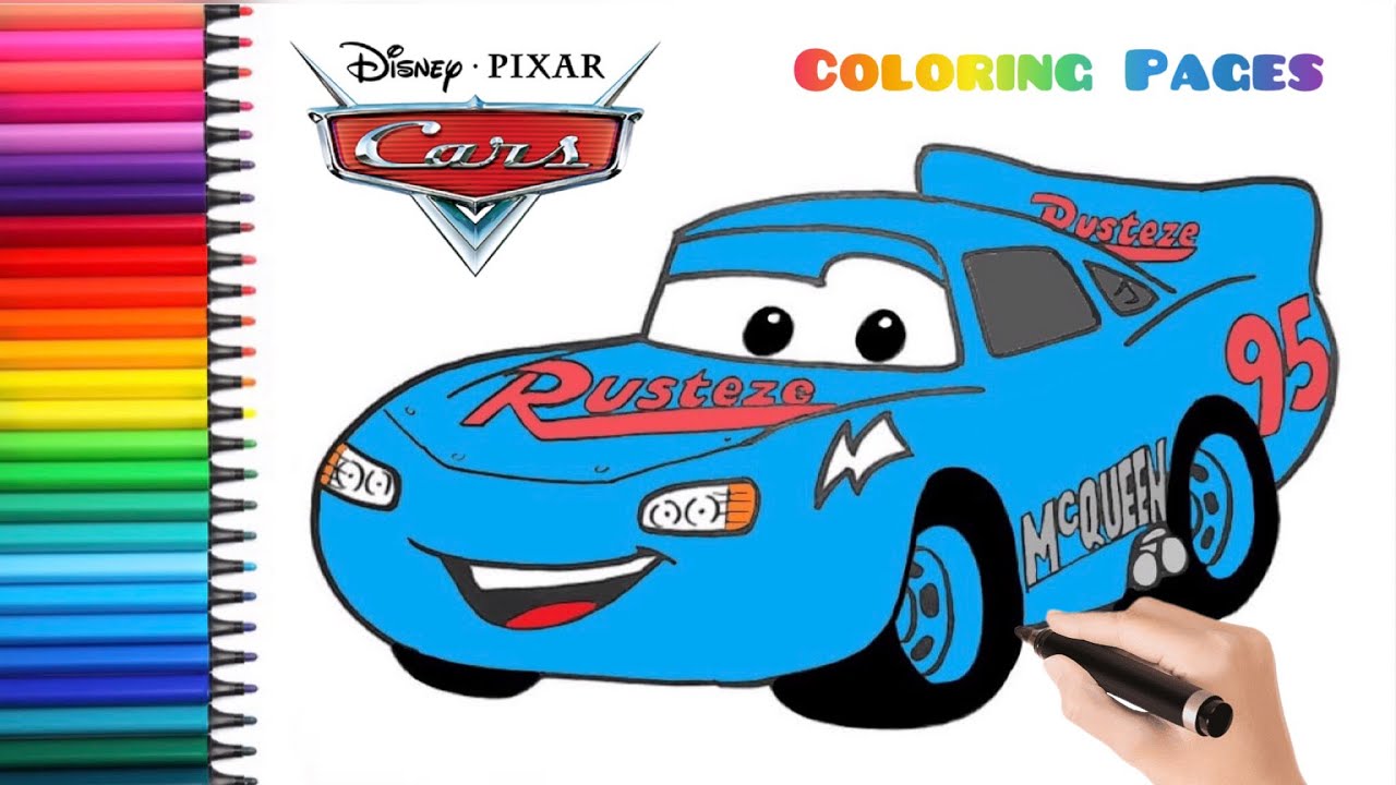 Coloring fabulous dinoco lightning cqueen coloring pages cars ovie