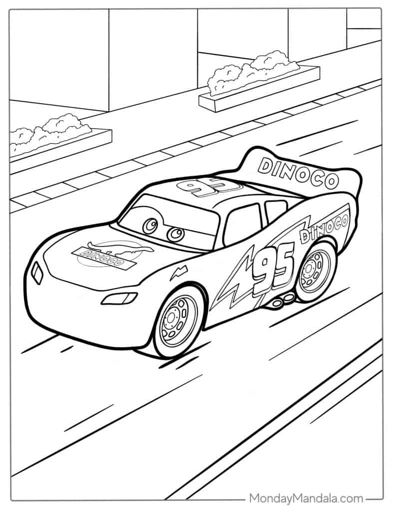 Lighting mcqueen coloring pages free pdf printables