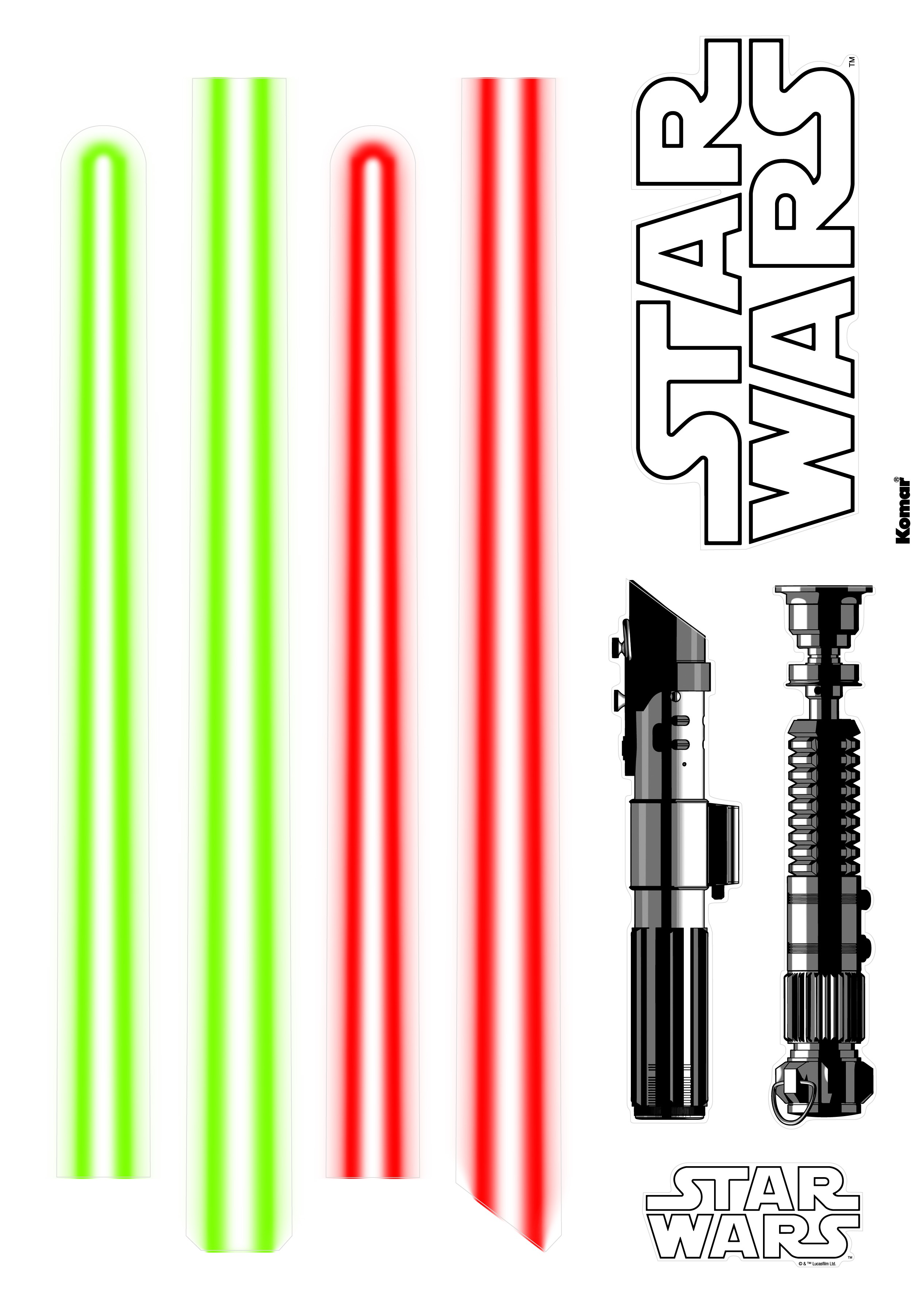 Wall tattoo star wars lightsabers