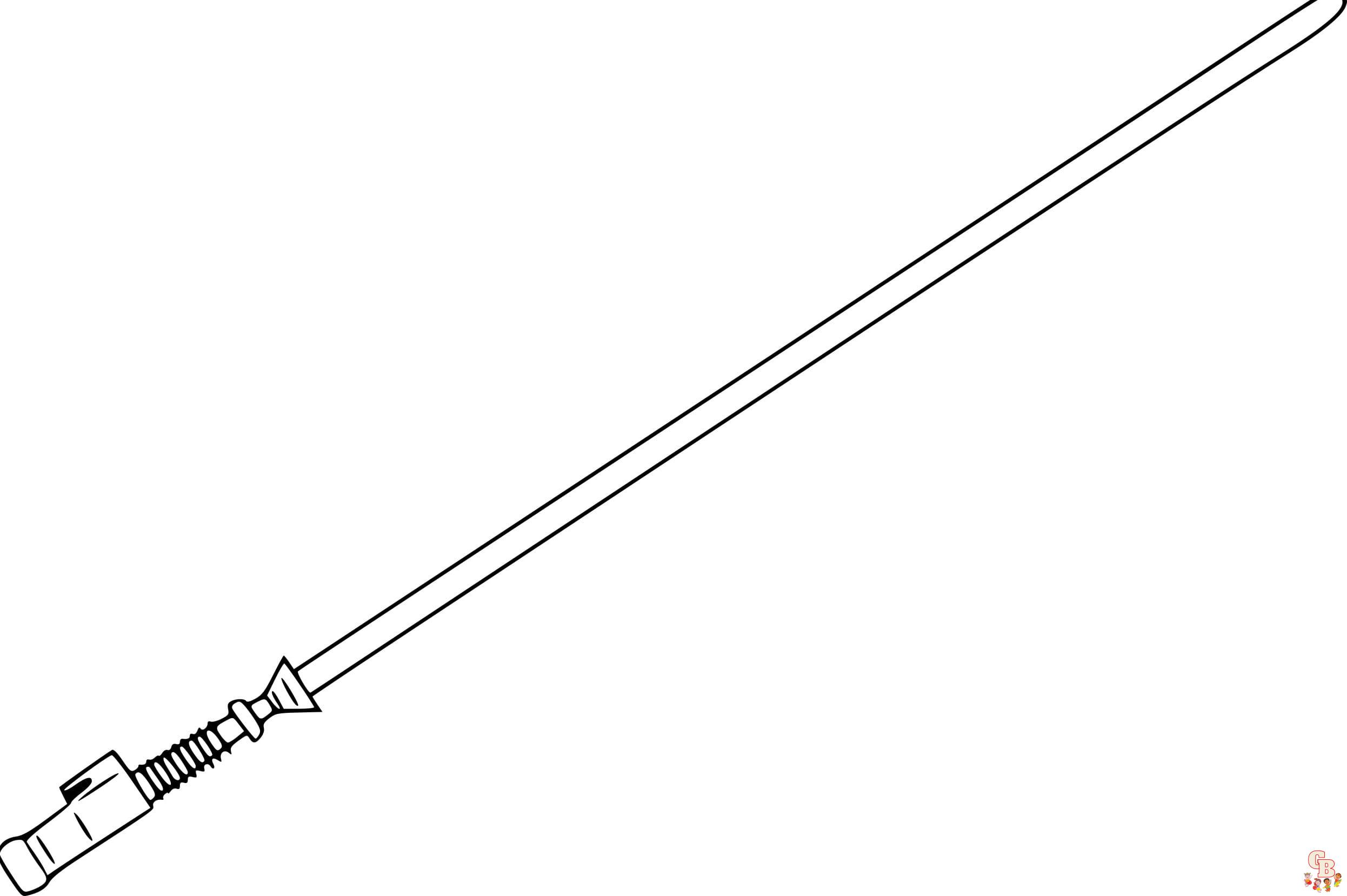 Printable lightsaber coloring pages free for kids and adults