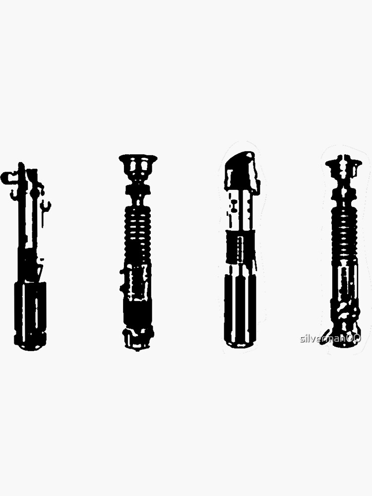 Stencil saber sticker for sale by silverman