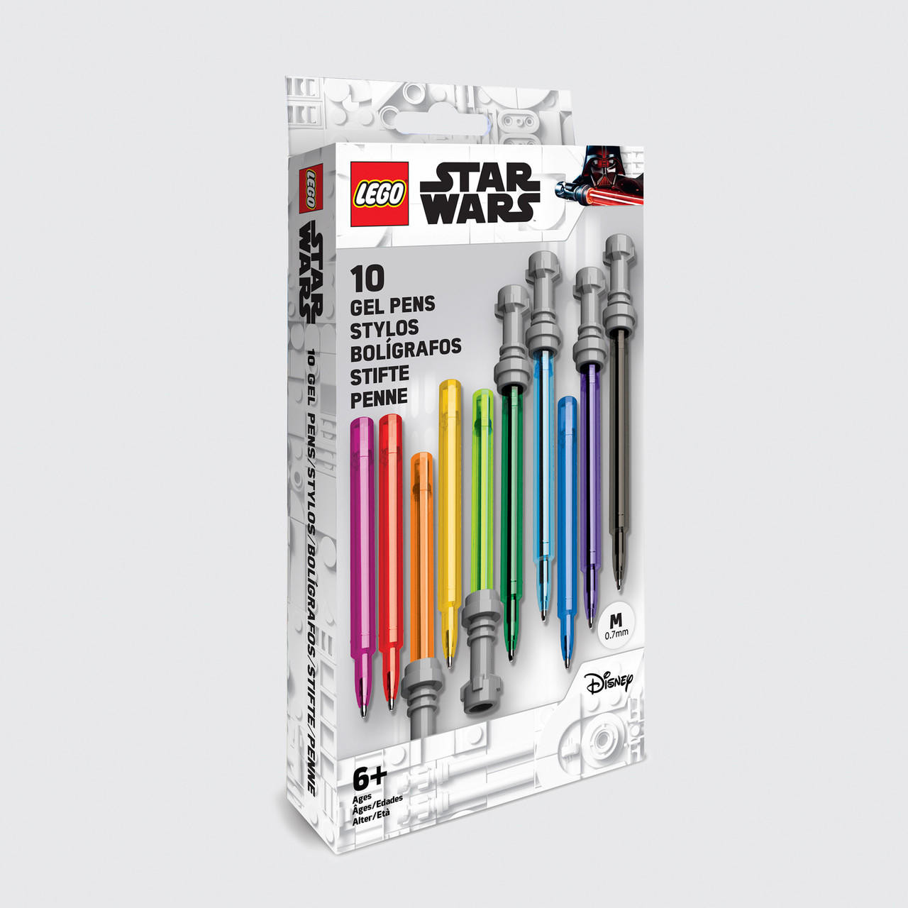 Lego star warsï lightsaberï gel pens assorted lours pack of cass art