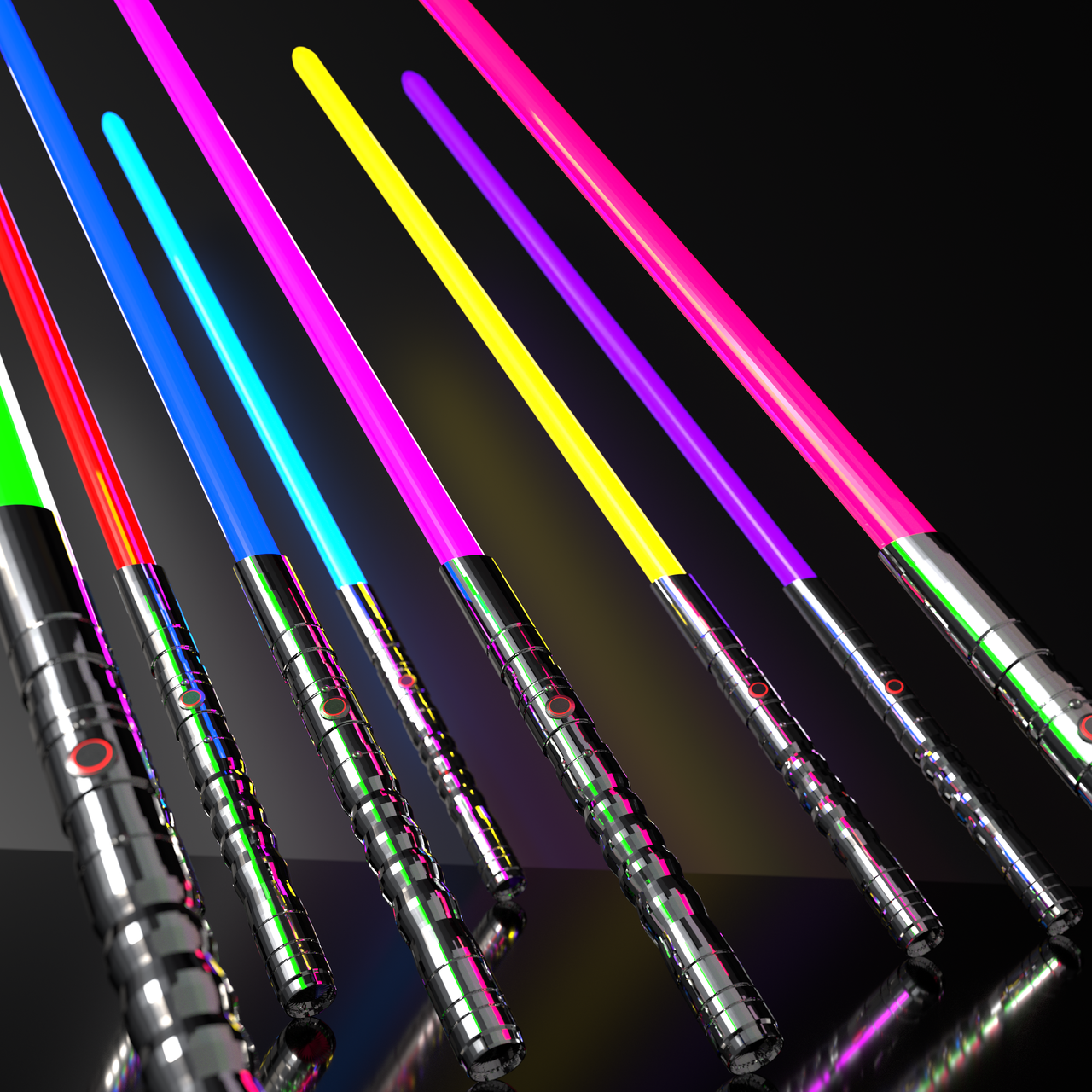 Silver led jedi lightsaber with sound