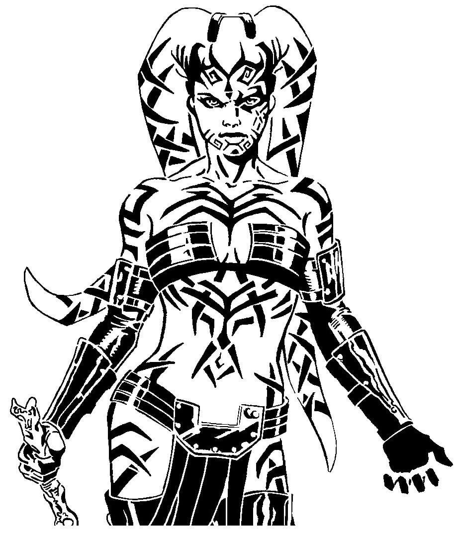 Star wars darth talon stencil rstarwars