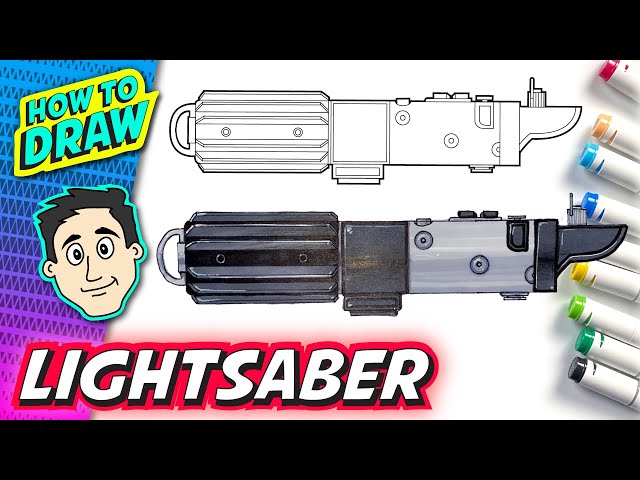 How to draw lightsaber