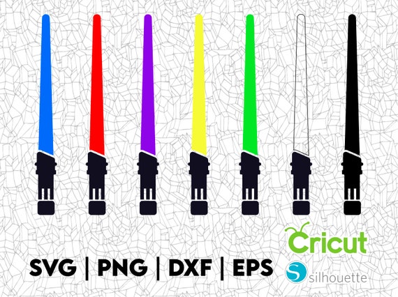 Lightsaber svg design png dxf great for t
