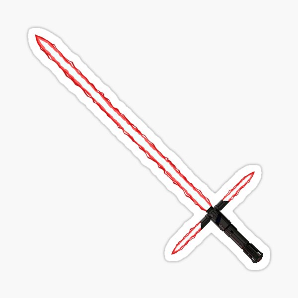 Kylo cross guard lightsaber sticker for sale by spideygalhannie
