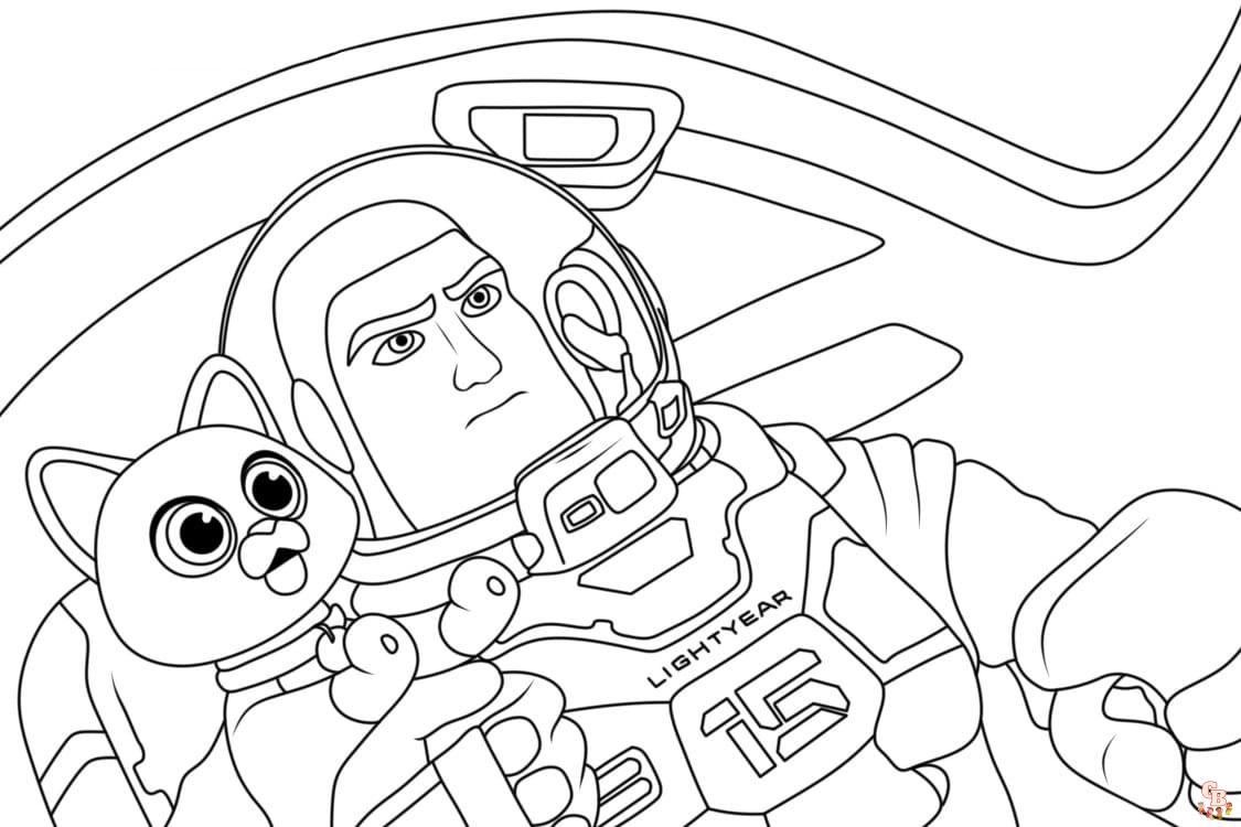 Cute sox from lightyear coloring pages