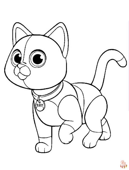 Cute sox from lightyear coloring pages