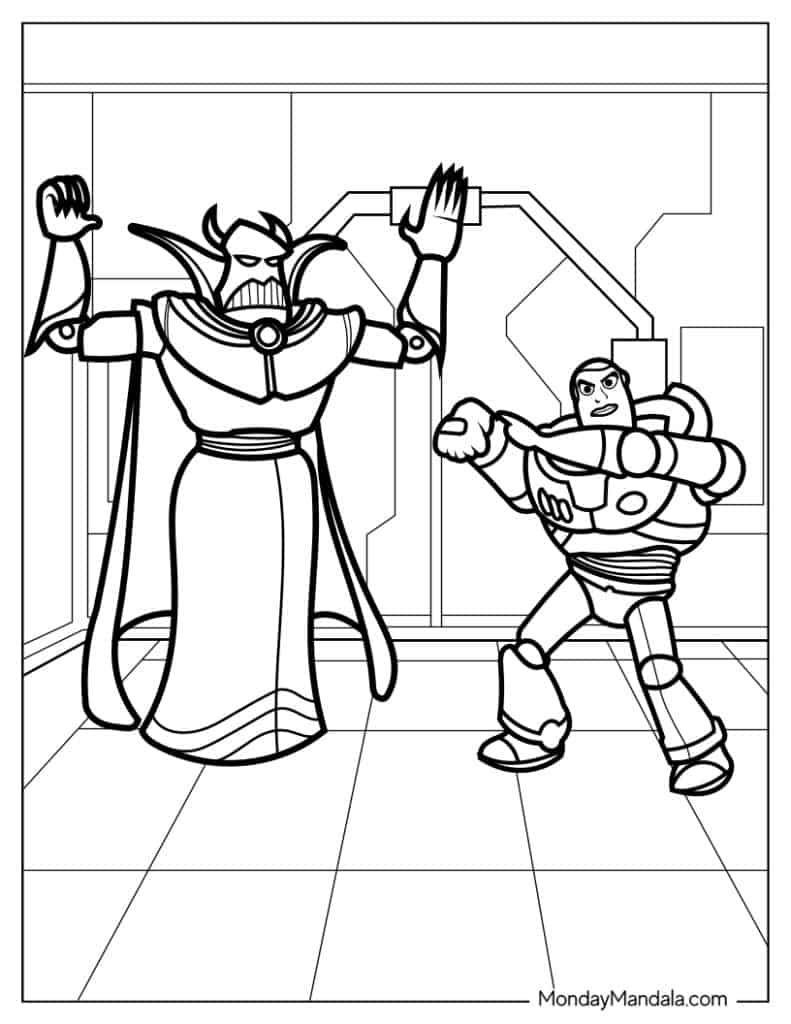 Buzz lightyear coloring pages free pdf printables