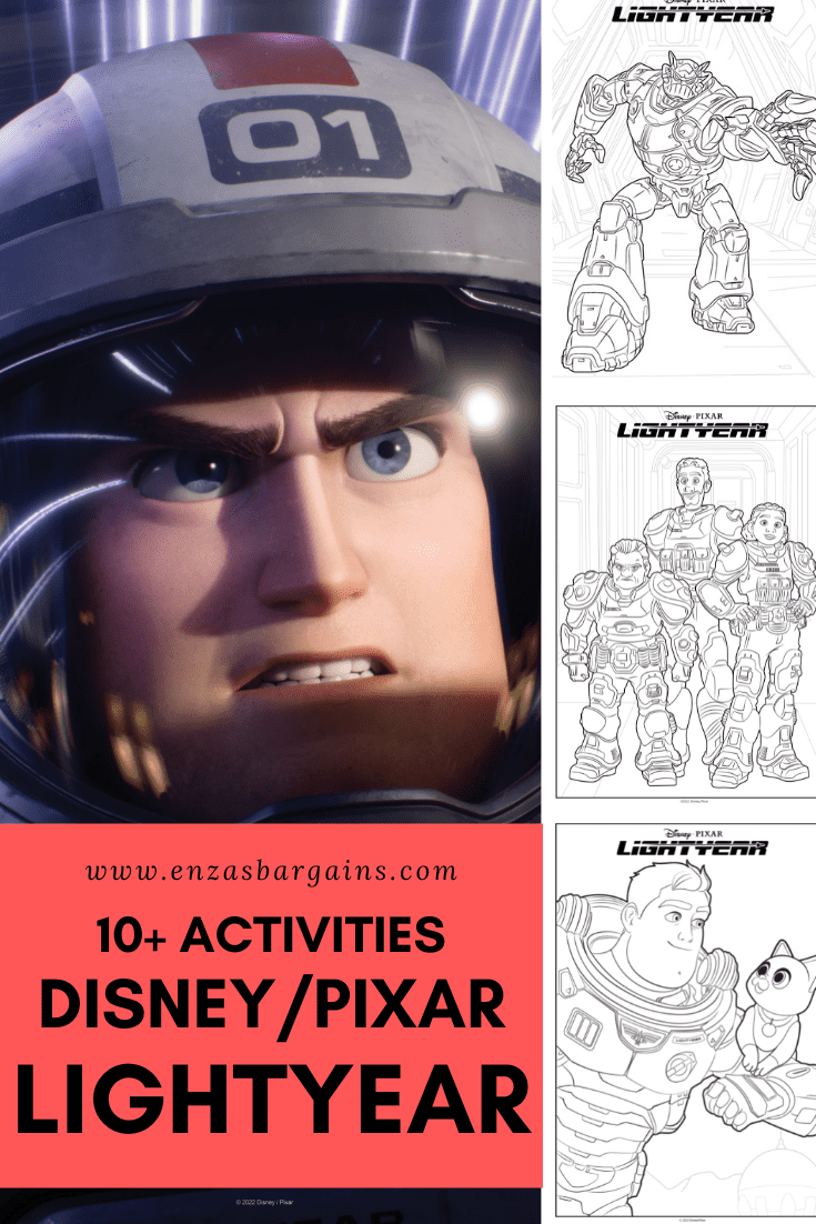 Lightyear coloring pages and activities