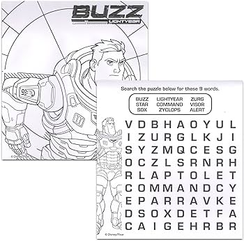 Buzz lightyear coloring book set for kids