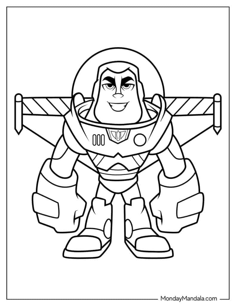 Buzz lightyear coloring pages free pdf printables