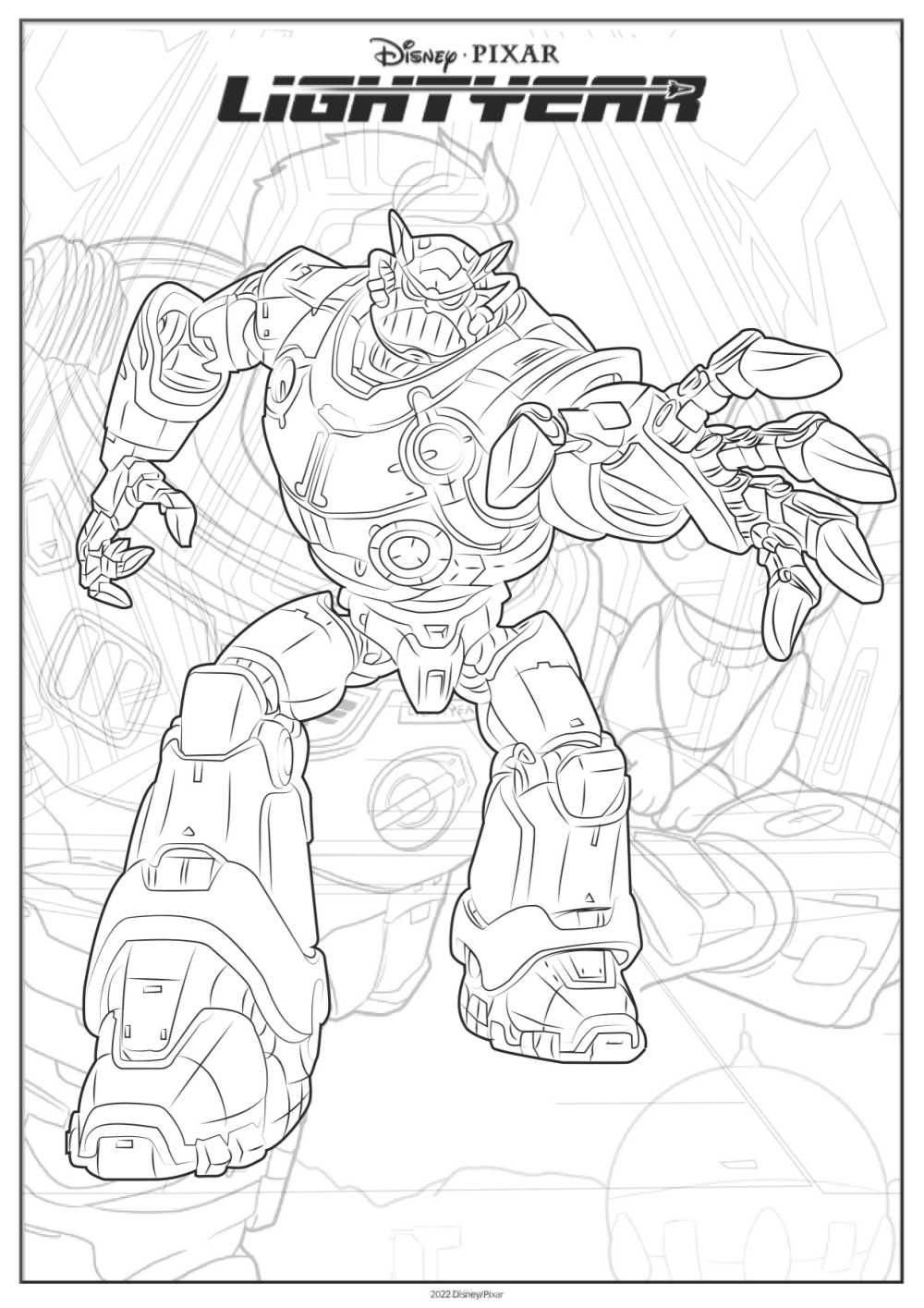 Free printable lightyear zurg coloring page