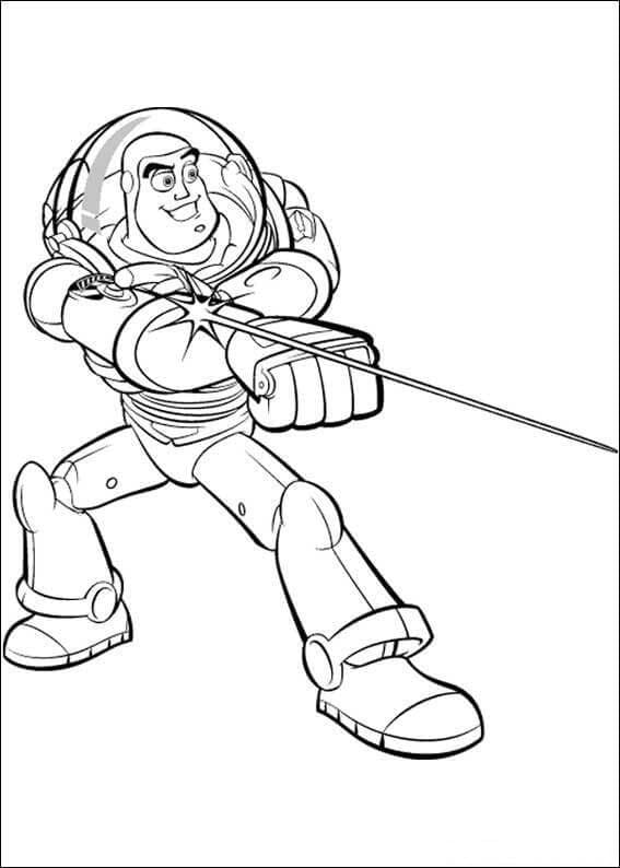 Buzz lightyear toy coloring page