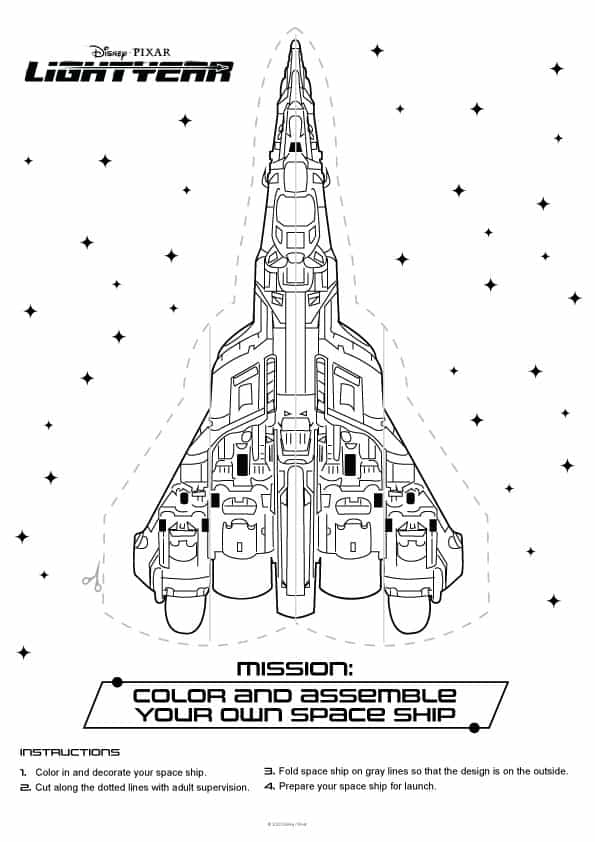 Free lightyear printable coloring sheets