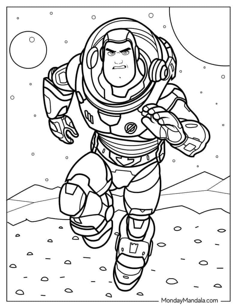 Buzz lightyear coloring pages free pdf printables