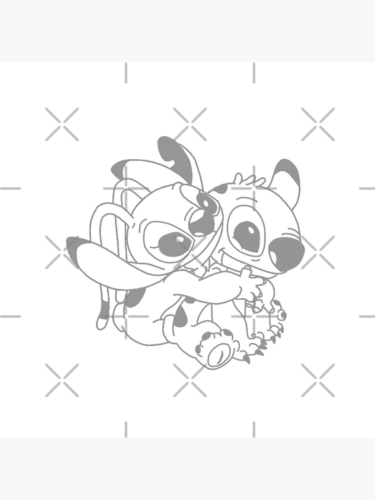 Stitch and angel art board print for sale by islobella
