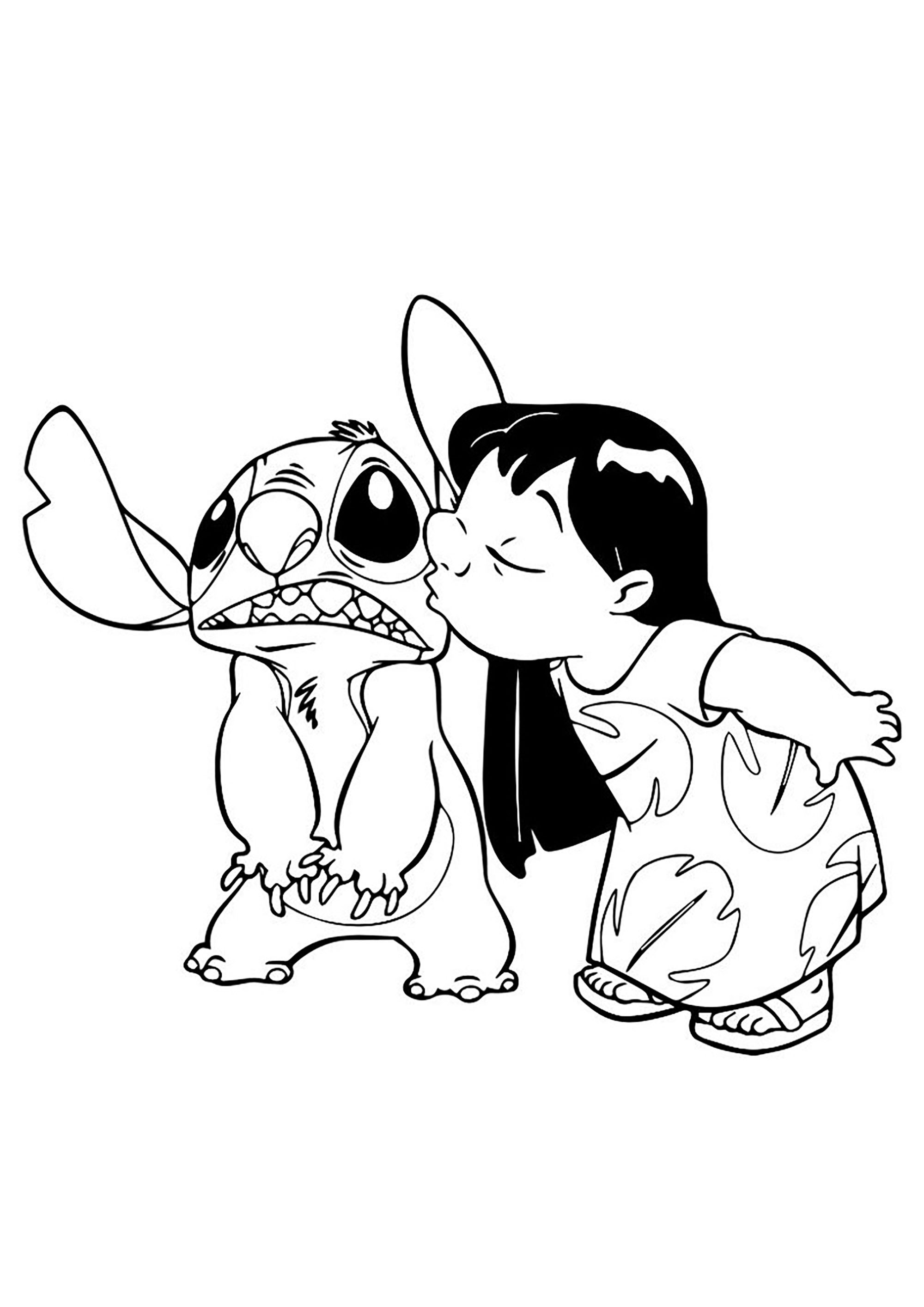 Lilo and stitch coloring for children