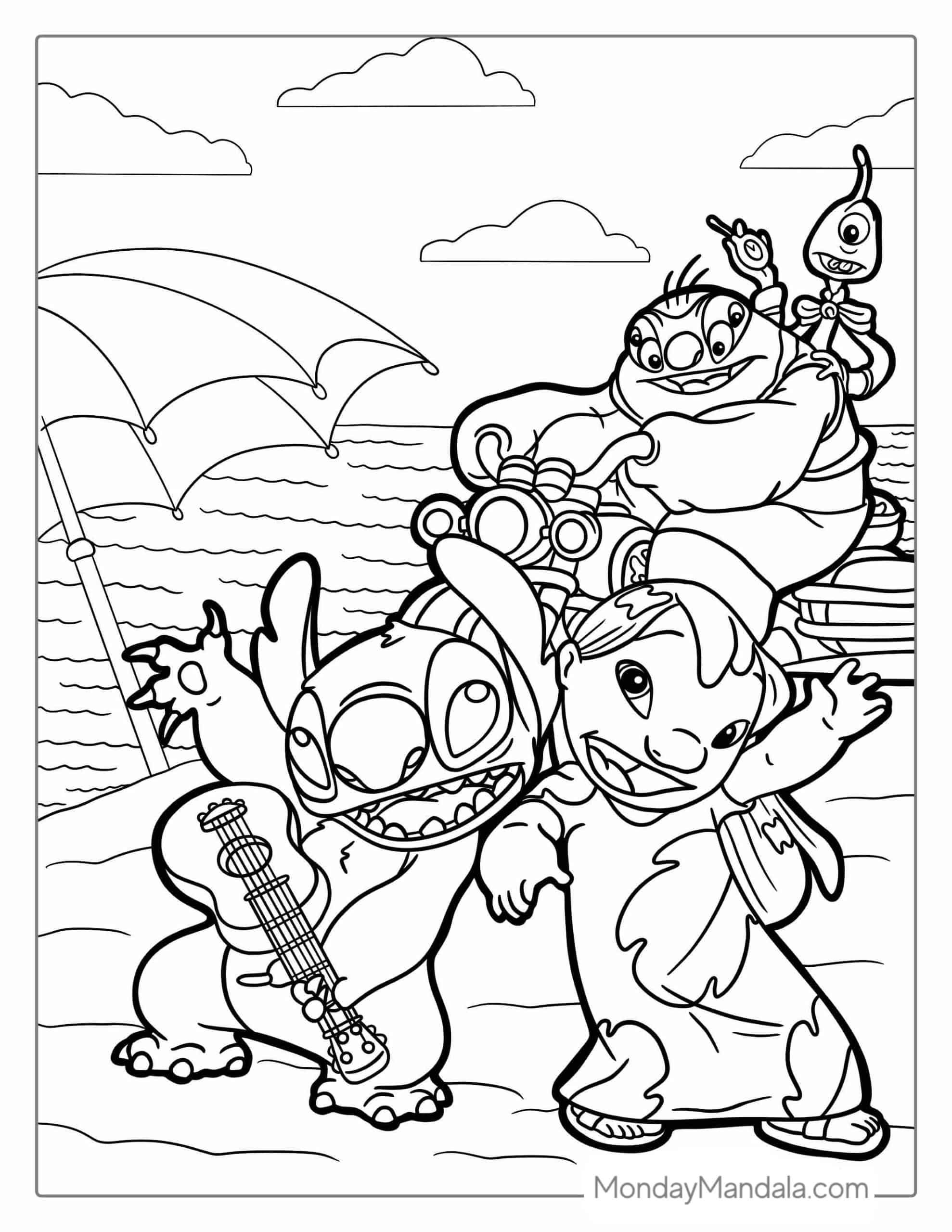 Lilo stitch coloring pages free pdf printables stitch coloring pages lilo and stitch characters disney coloring sheets