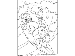 Lilo and stitch colouring pages and kids colouring activities ppt