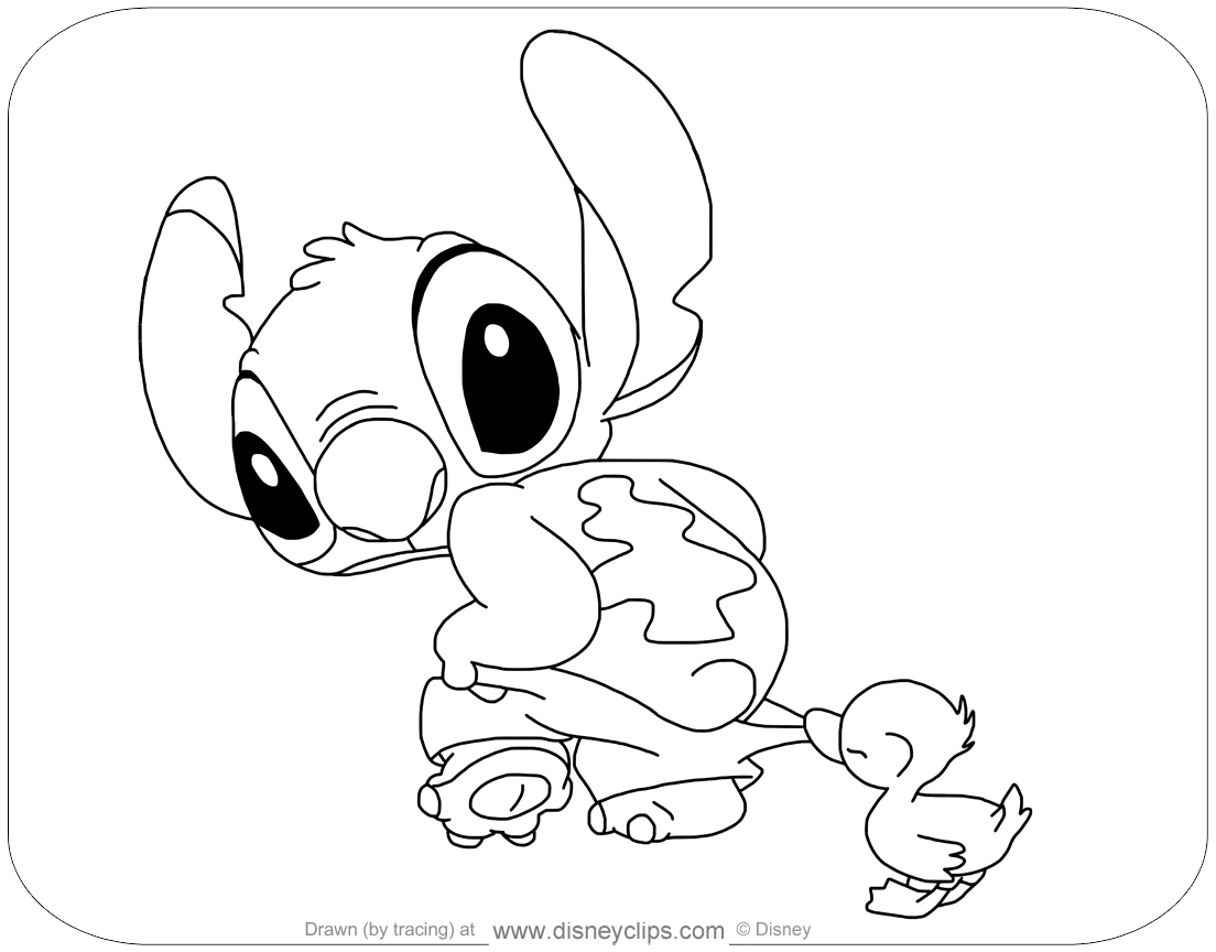 Free printable lilo and stitch coloring pages