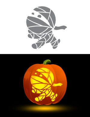 Free printable cute pumpkin stencils page