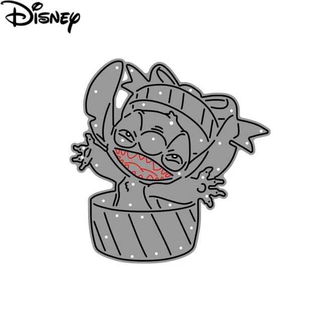 Disney birthday stitch metal cutting dies lilo and stich surprise die cuts for diy decoration scrapbooking paper craft cards
