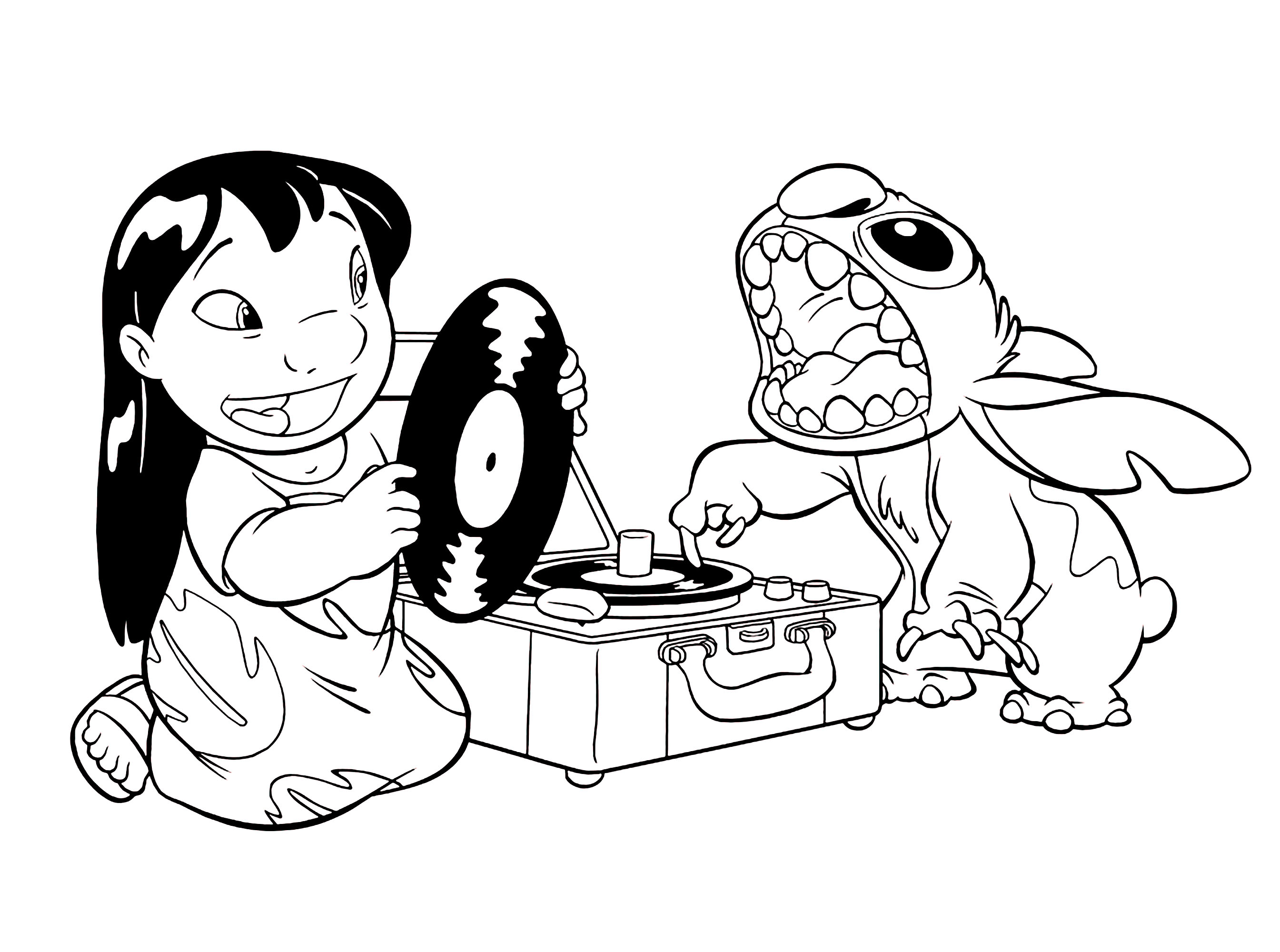 Lilo and stitch coloring pages for children