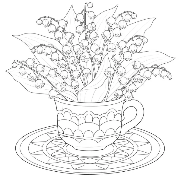 Coloring book flowers vector images