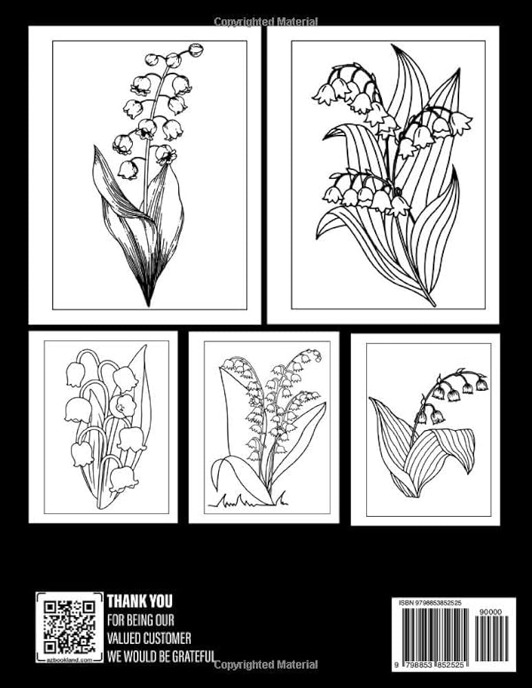 Lily of the valley coloring book beautiful flower coloring pages features beautiful illustrations for boys girls to color and have fun estrada ruqayyah books