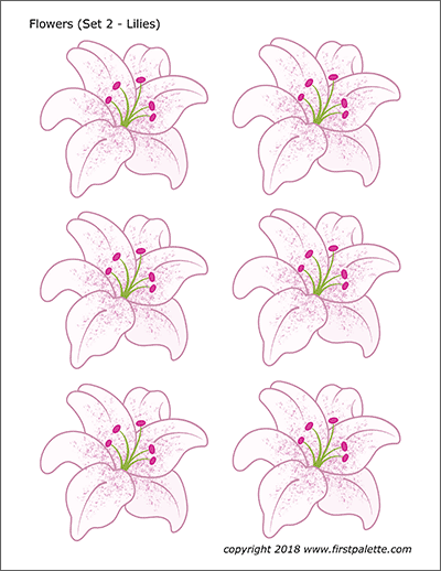 Flowers free printable templates coloring pages