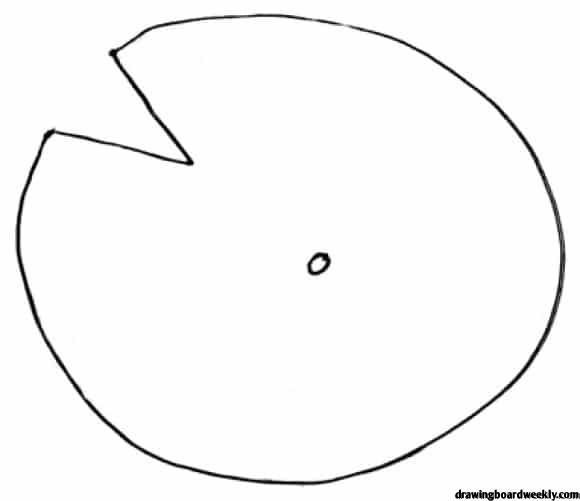 Beautiful lily pad coloring page