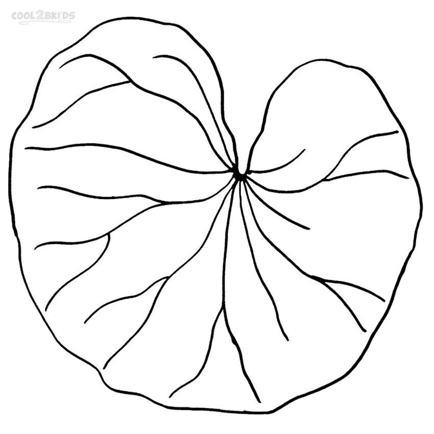 Printable lily pad coloring pages for kids