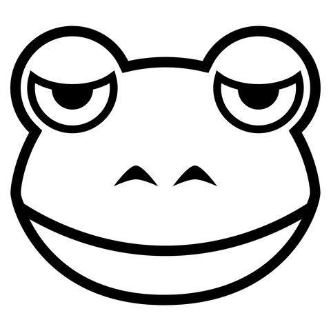 Frog emoji coloring page free printable coloring pages