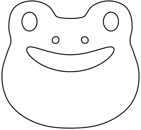 Frog emoji coloring page free printable coloring pages