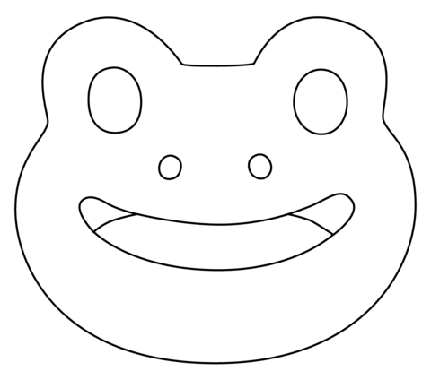 Frog emoji coloring page free printable coloring pages