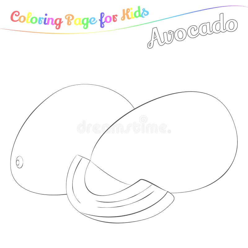Avocado coloring book kids stock illustrations â avocado coloring book kids stock illustrations vectors clipart