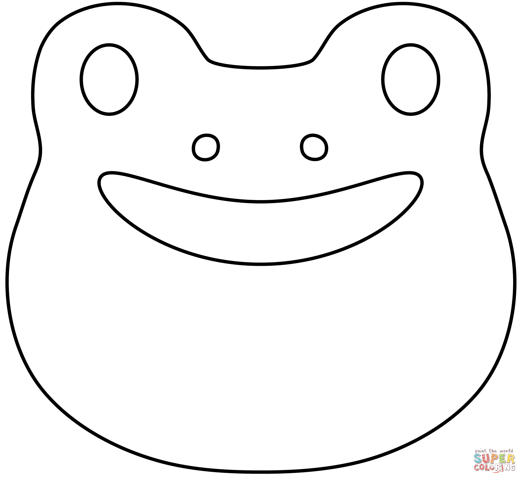Frog emoji coloring page free printable coloring pages