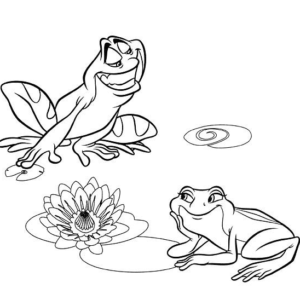 Princess and the frog coloring pages printable for free download