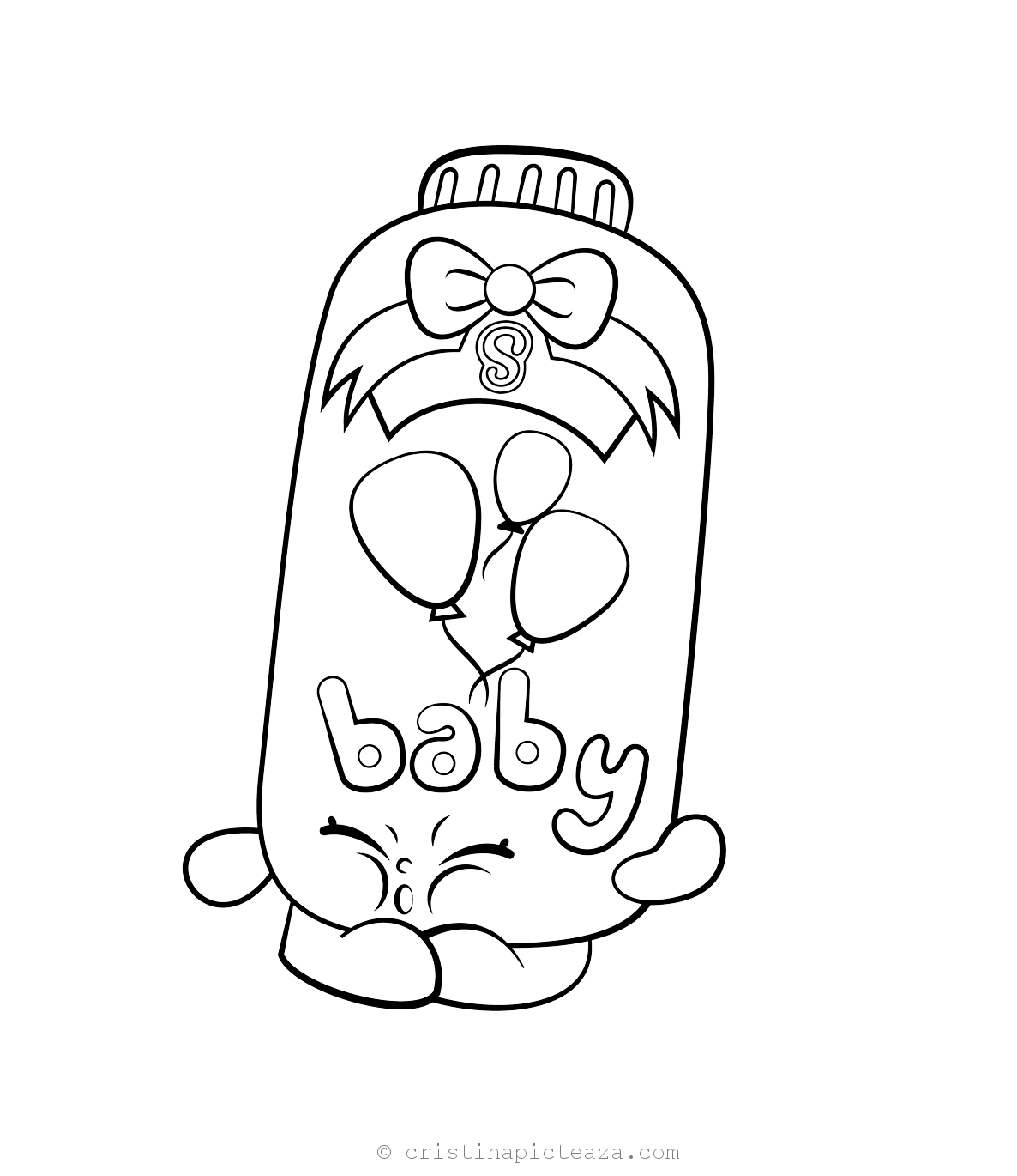 Shopkins coloring pages season baby â cristina is painting