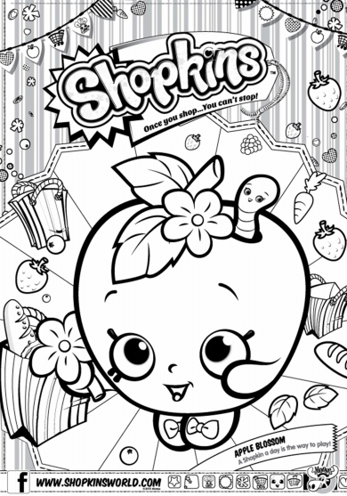 Shopkins coloring page international
