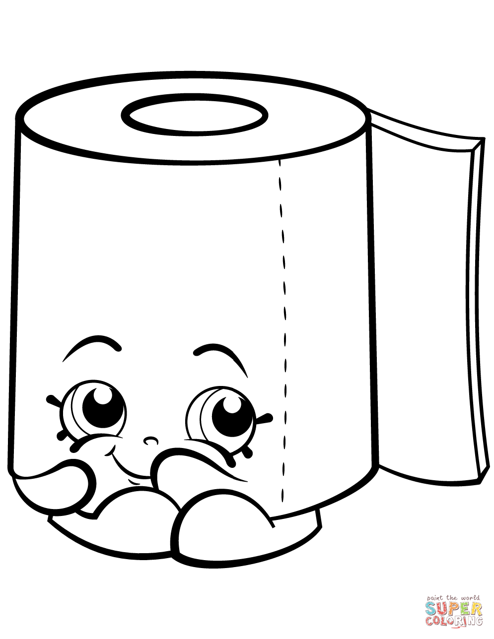 Sweat leafy roll of toilet paper shopkin coloring page free printable coloring pages