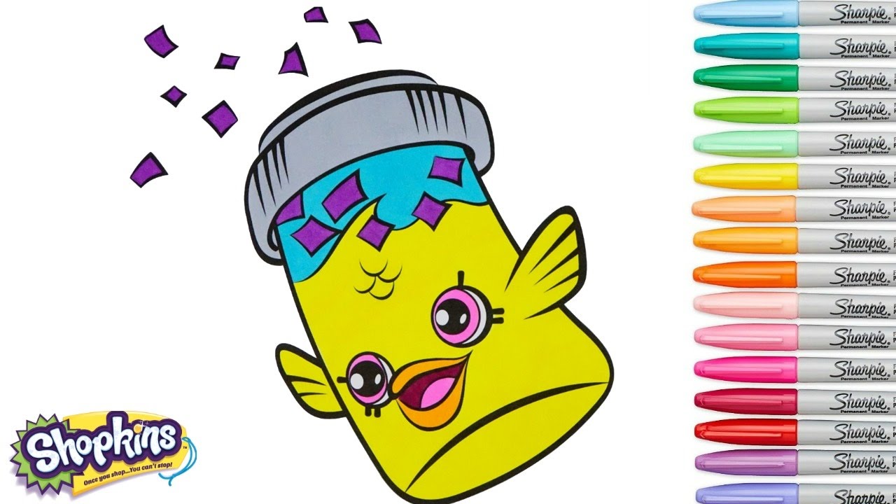 Shopkins coloring book fish flake jake season coloring pages special edition