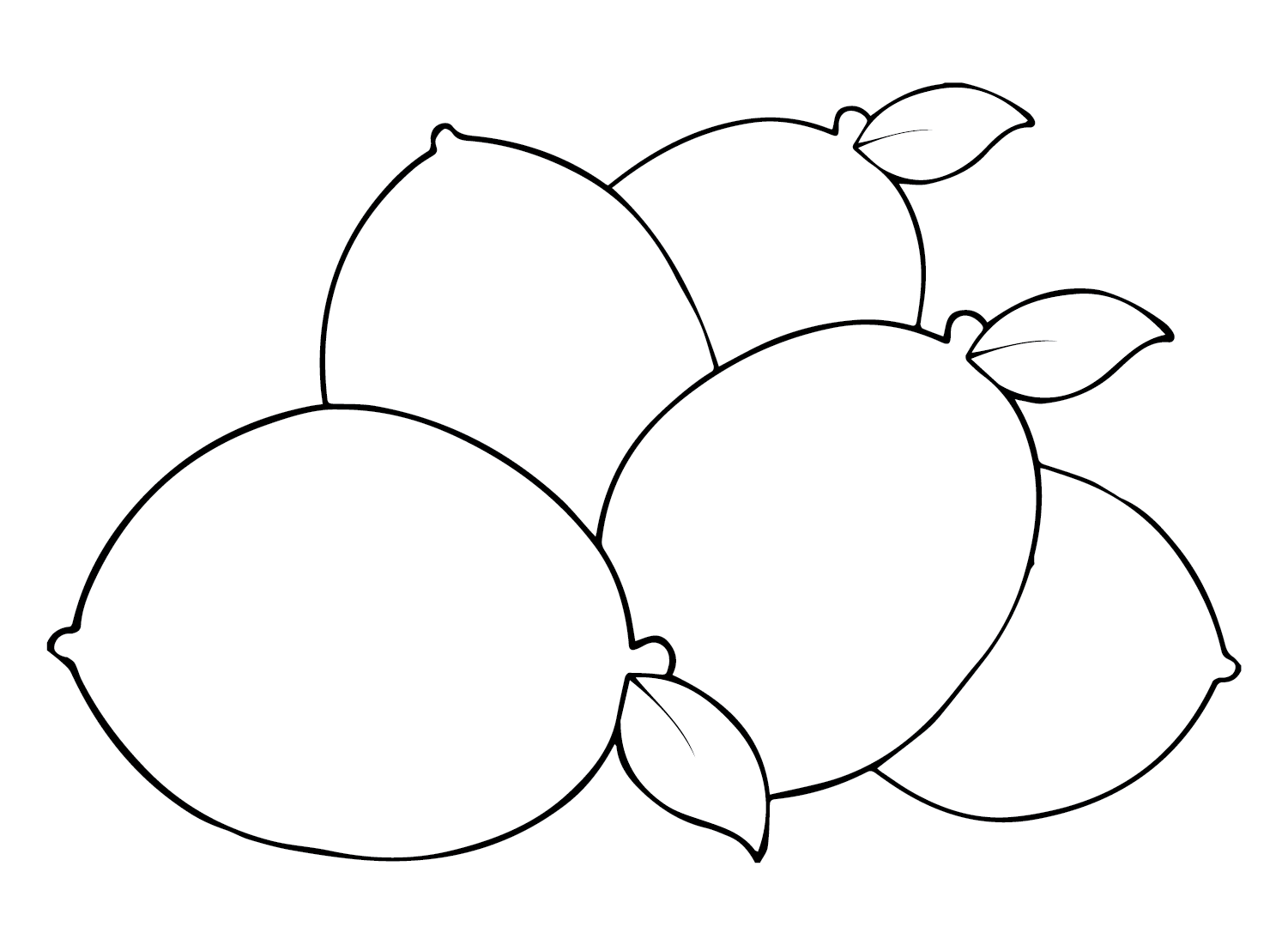 Dibujo de imãgenes de limones para colorear
