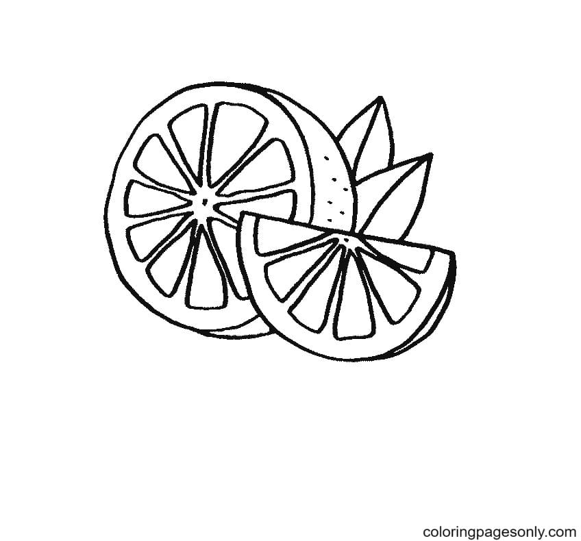 Dibujo de fruta de limones para colorear