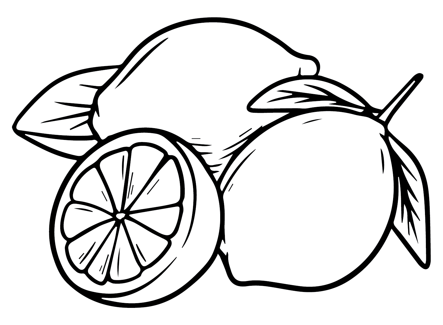Dibujos para colorear de limones