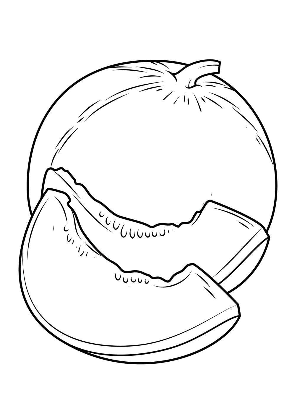 Prtable muskmelon colorg pages colorg pages fruit colorg pages color