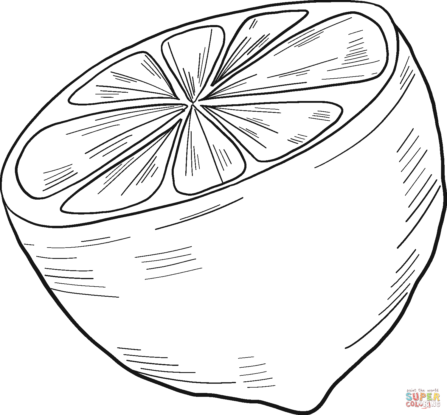 Dibujo de medio limon para colorear dibujos para colorear imprimir gratis